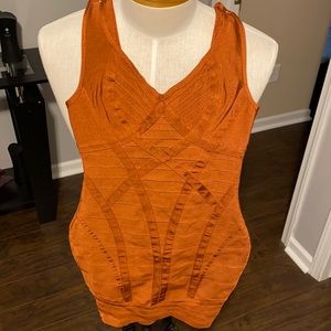 Copper bodycon Fashion Nova dress